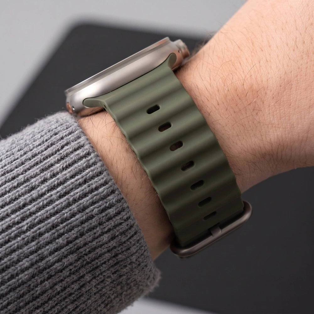 Armband für Apple Watch 49/46/45/44 mm, Tech-Protect IconBand, Grün (5/6)