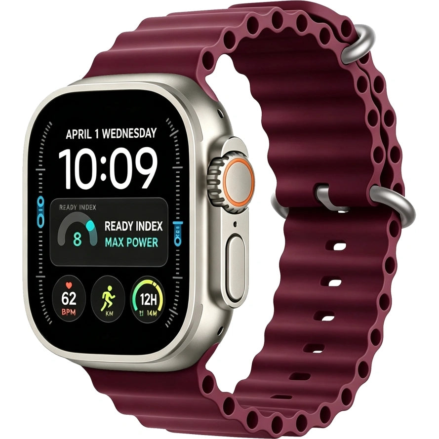 Armband für Apple Watch 49/46/45/44 mm, Tech-Protect IconBand, Burgunderrot (1/7)