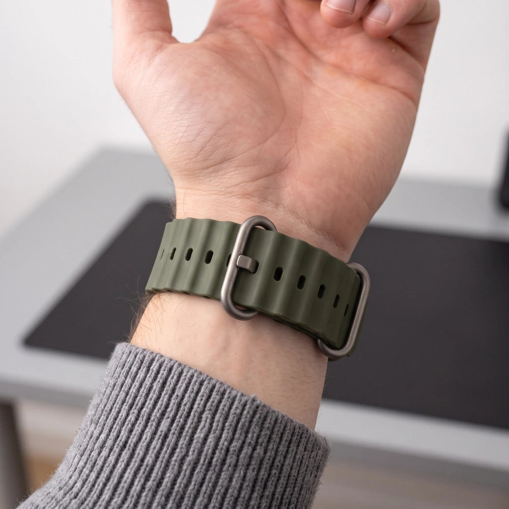 Armband für Apple Watch 49/46/45/44 mm, Tech-Protect IconBand, Grün (3/6)