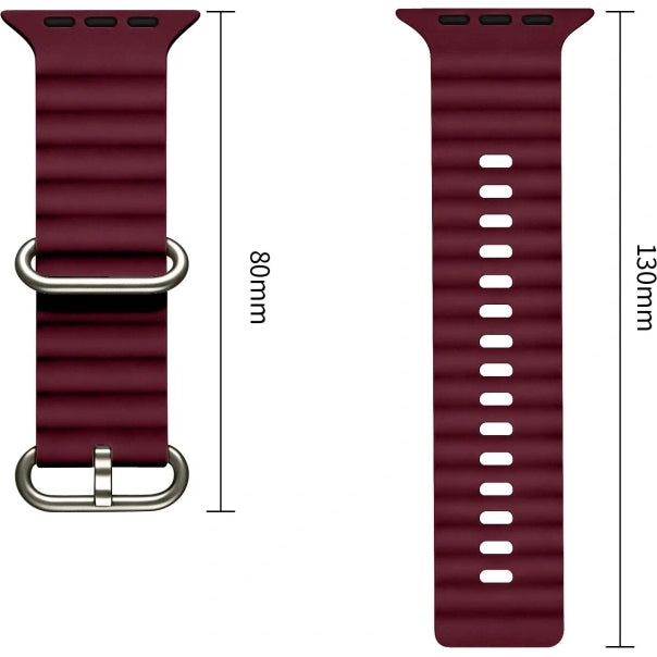 Armband für Apple Watch 49/46/45/44 mm, Tech-Protect IconBand, Burgunderrot (7/7)