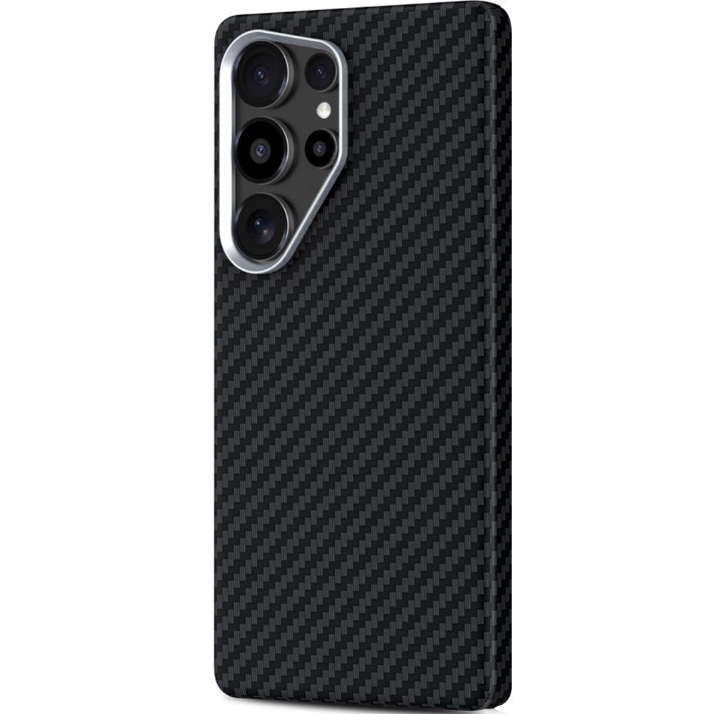 Handyhülle für Galaxy S25 Ultra, Tech-Protect Ion Carbon MagSafe, Schwarz mit Kohlefaser