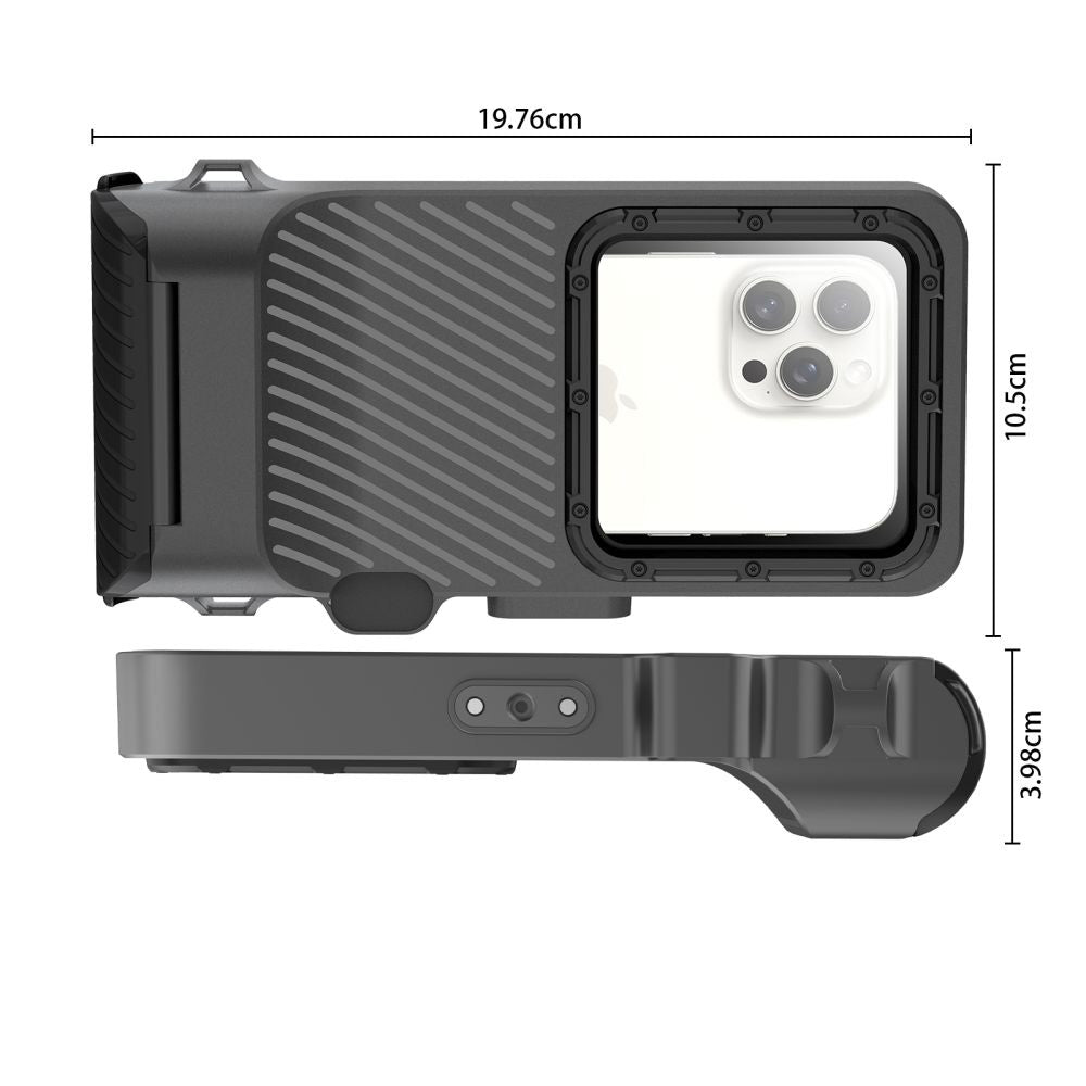 Wasserdichte Schutzhülle für Smartphone max. 6.9", Tech-Protect Universal Diving Waterproof Case, Schwarz und Grau