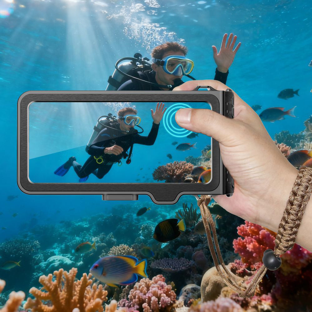 Wasserdichte Schutzhülle für Smartphone max. 6.9", Tech-Protect Universal Diving Waterproof Case, Schwarz und Grau