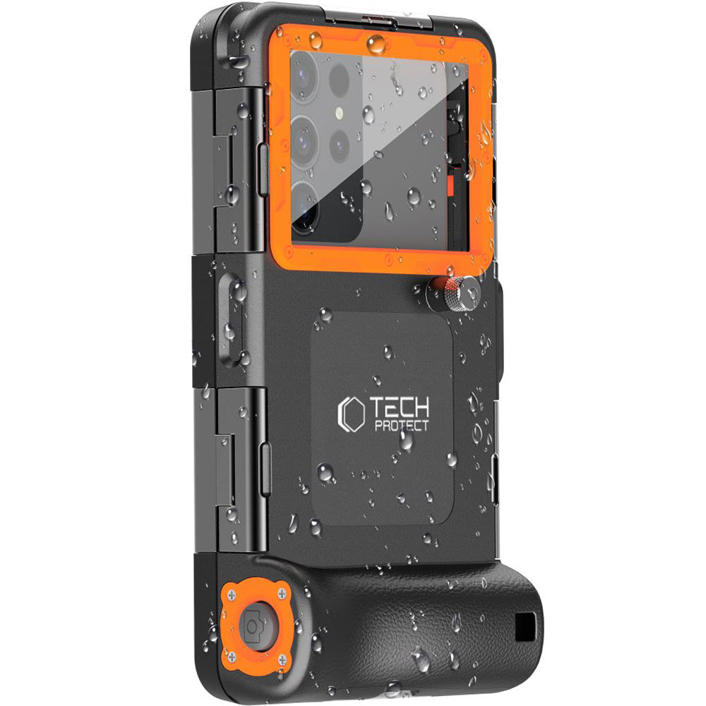 Wasserdichte Handyhülle für Smartphone von 4,7" max. 6.7", Tech-Protect Universal Diving Waterproof Case, Schwarz