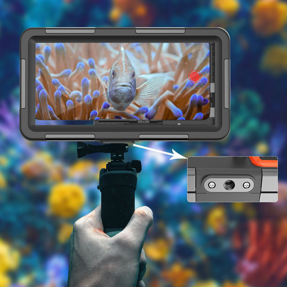 Wasserdichte Handyhülle für Smartphone von 4,7" max. 6.7", Tech-Protect Universal Diving Waterproof Case, Schwarz