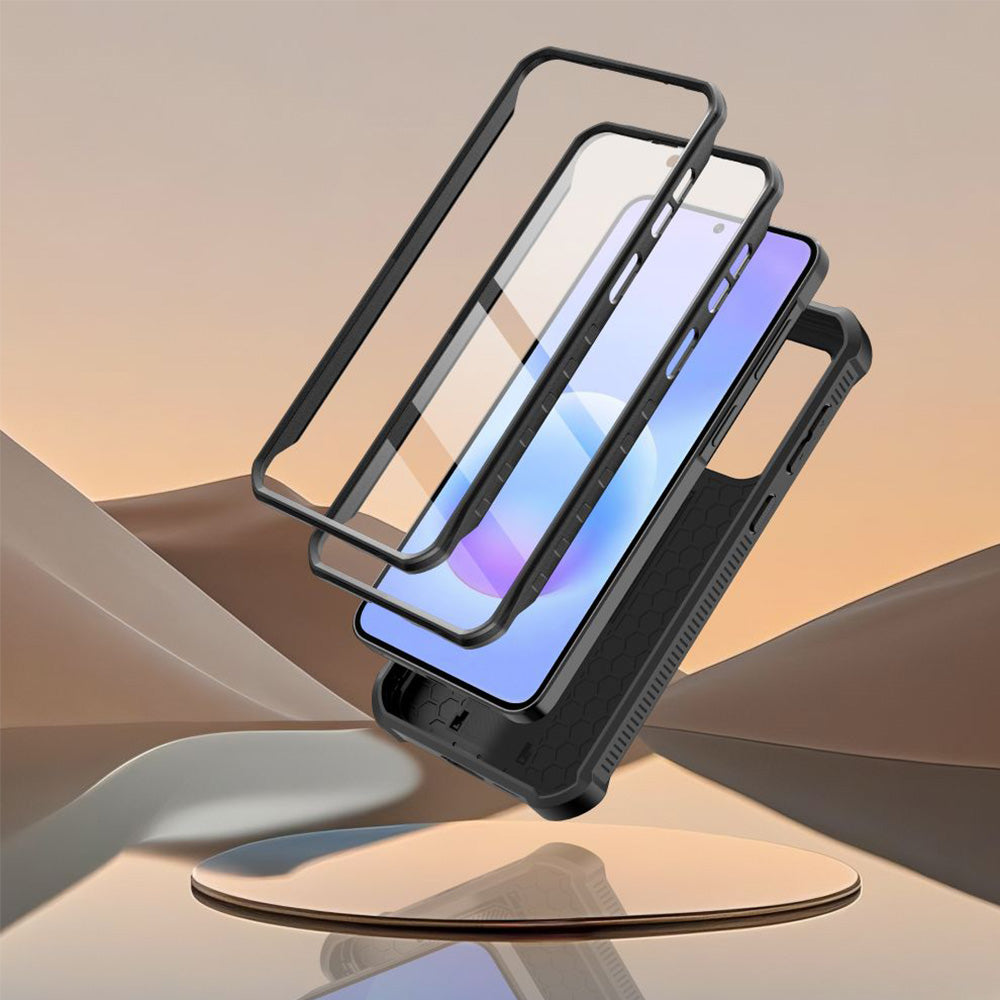 Handyhülle für Galaxy A57 5G, Tech-Protect Kevlar Cam Plus 2-Set, Schwarz