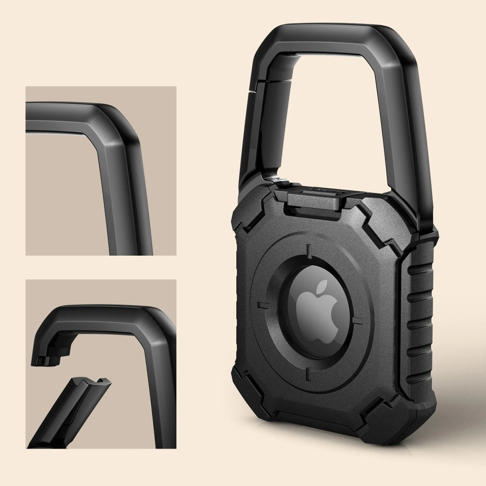Schutzhülle / Schlüsselanhänger für Apple AirTag, Tech-Protect Kevlar, Schwarz