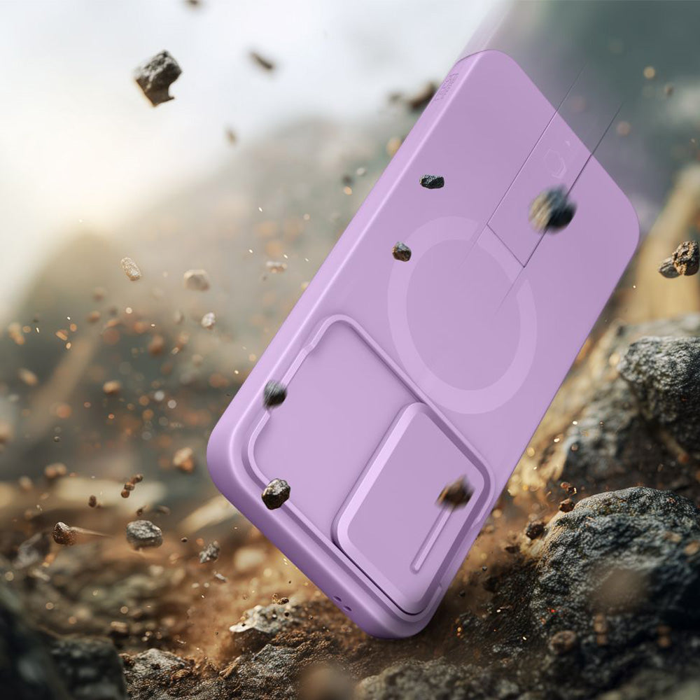 Handyhülle mit Kameraabdeckung für Galaxy A57 5G, Tech-Protect Kevlar Aura mit MagSafe, Violett