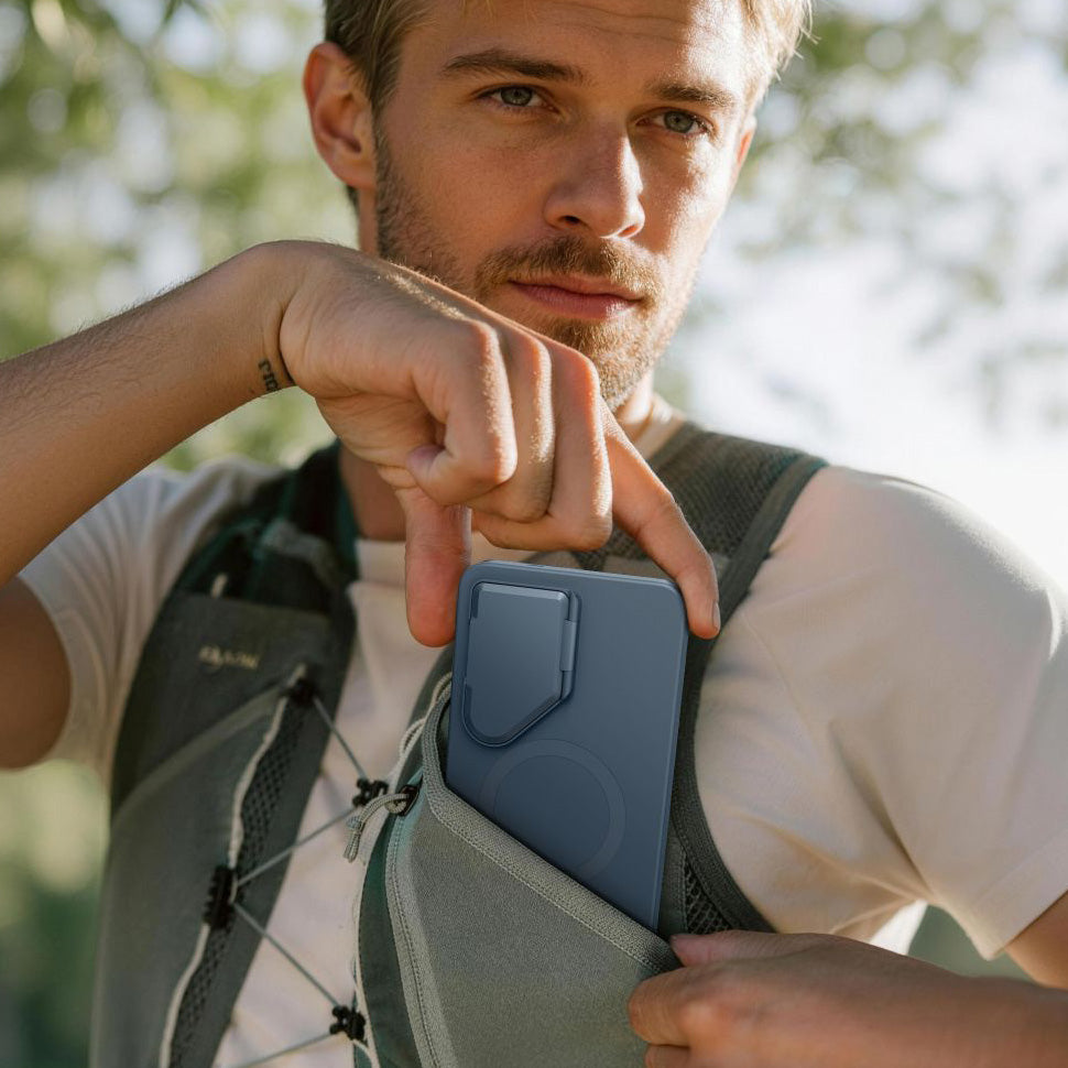 Handyhülle mit Kameraabdeckung für Galaxy S26 Ultra, Tech-Protect Kevlar Aura mit MagSafe, Blau