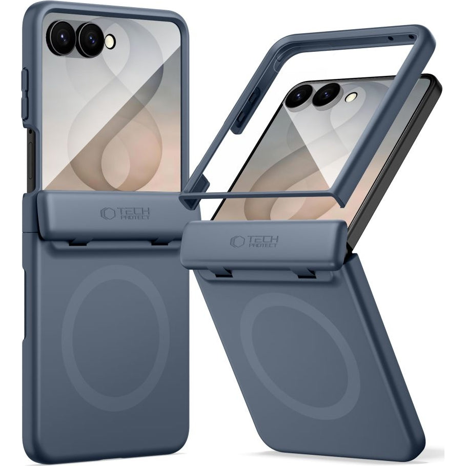 Handyhülle für Galaxy Z Flip8, Tech- Protect Kevlar Aura MagSafe, Dunkelblau (1/7)