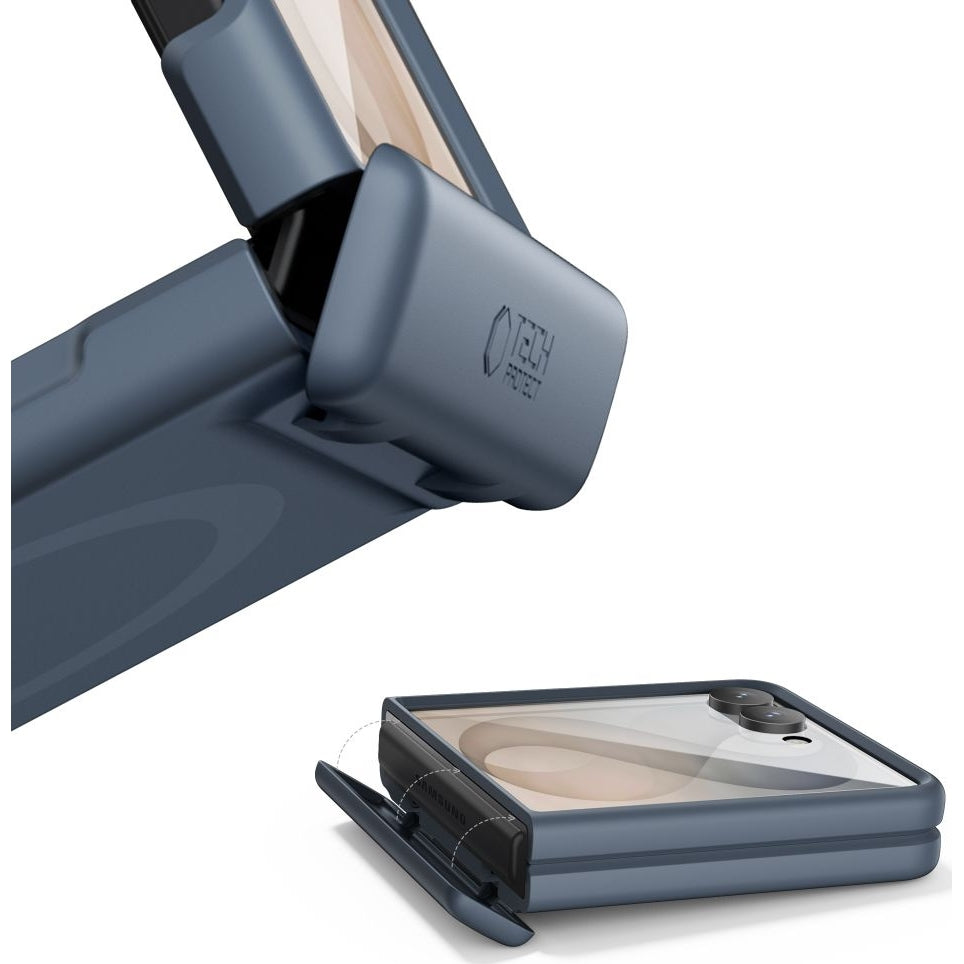Handyhülle für Galaxy Z Flip8, Tech- Protect Kevlar Aura MagSafe, Dunkelblau (3/7)