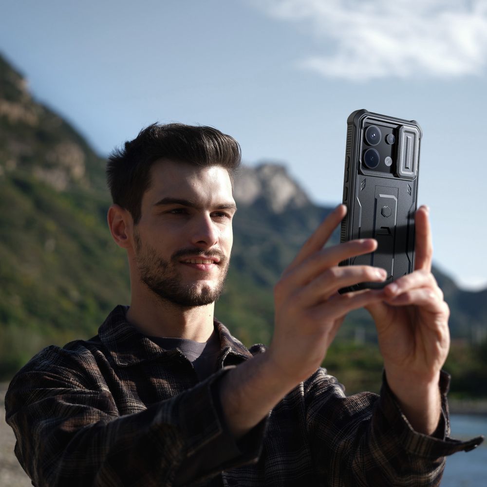 Schutzhülle für Redmi Note 13 Pro 5G / POCO X6 5G, Tech-Protect Kevlar Cam+, Schwarz