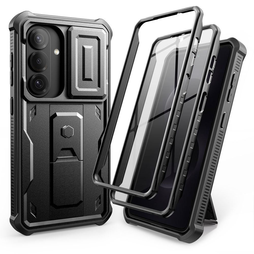 Handyhülle für Galaxy S26, Tech-Protect Kevlar Cam Plus 2-Set, Schwarz