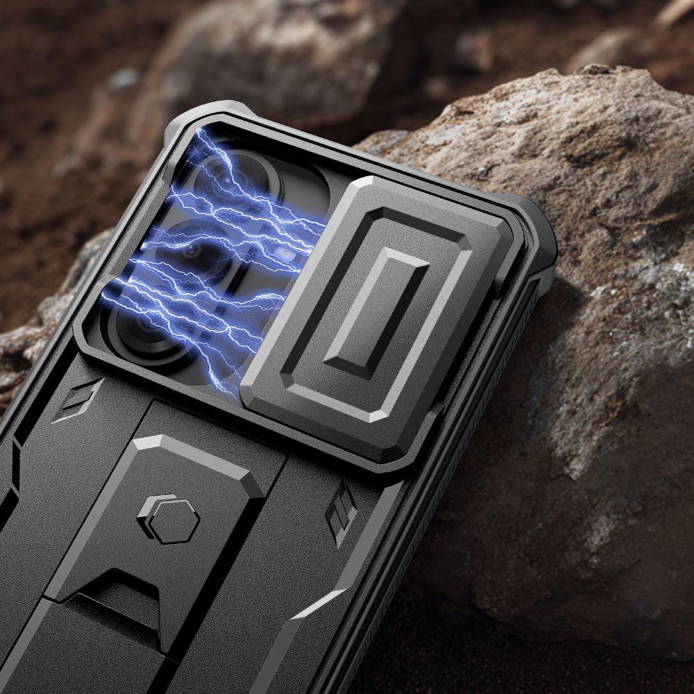Handyhülle für Galaxy S26, Tech-Protect Kevlar Cam Plus 2-Set, Schwarz