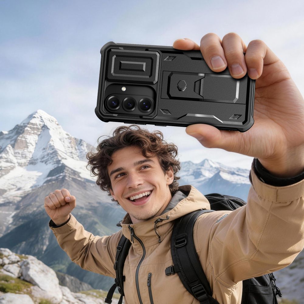 Handyhülle für Galaxy S26, Tech-Protect Kevlar Cam Plus 2-Set, Schwarz