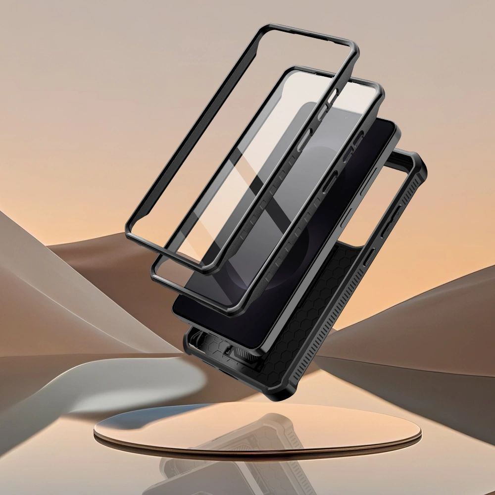 Handyhülle für Galaxy S26 Ultra, Tech-Protect Kevlar Cam Plus 2-Set, Schwarz