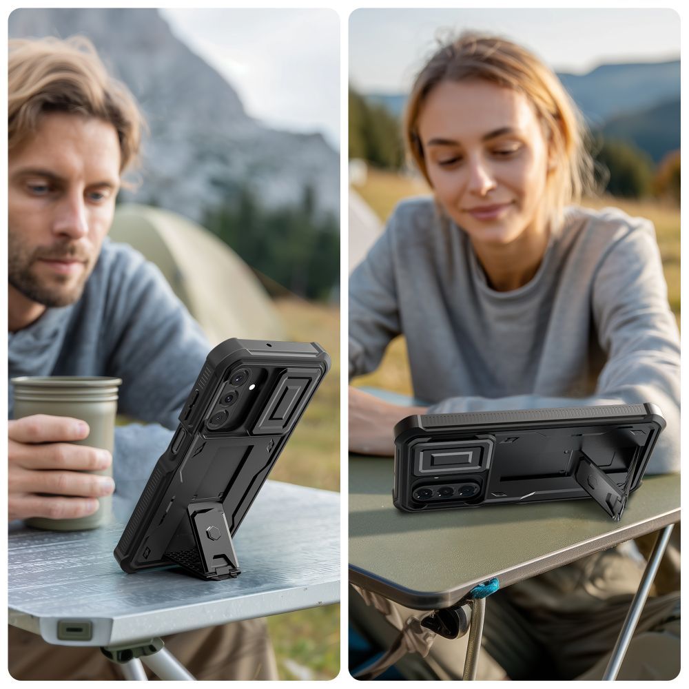 Handyhülle für Galaxy A17 5G / 4G, Tech-Protect Kevlar Cam Plus, Schwarz