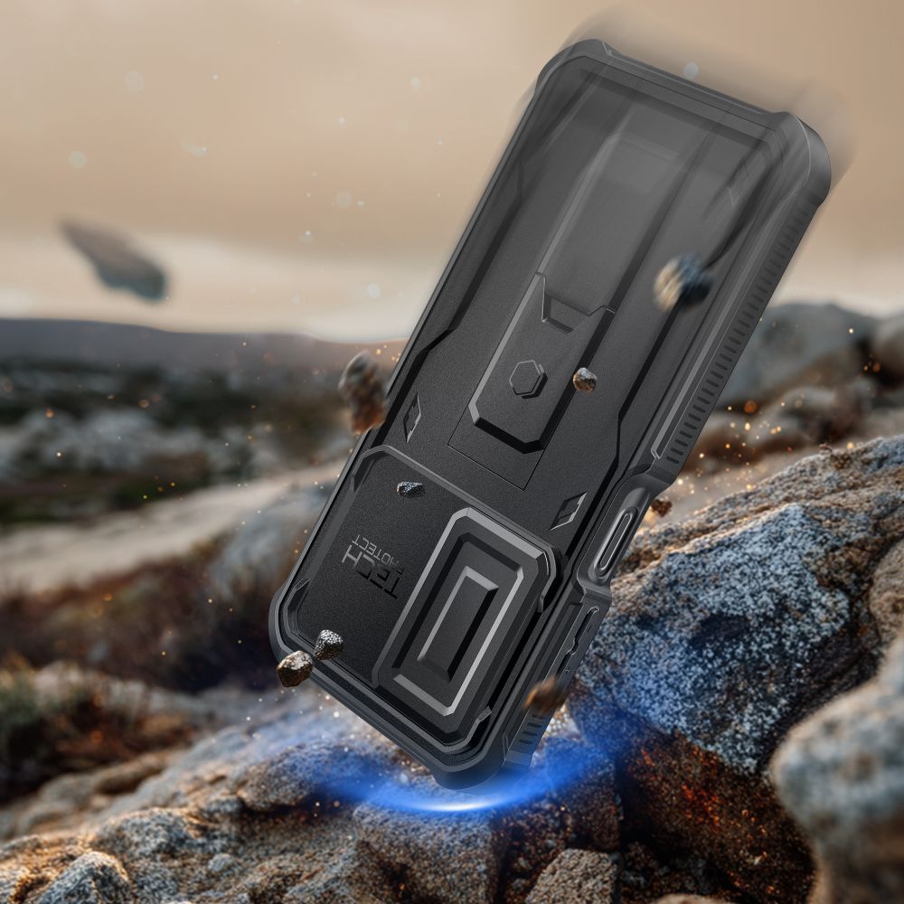 Handyhülle für Galaxy A17 5G / 4G, Tech-Protect Kevlar Cam Plus, Schwarz