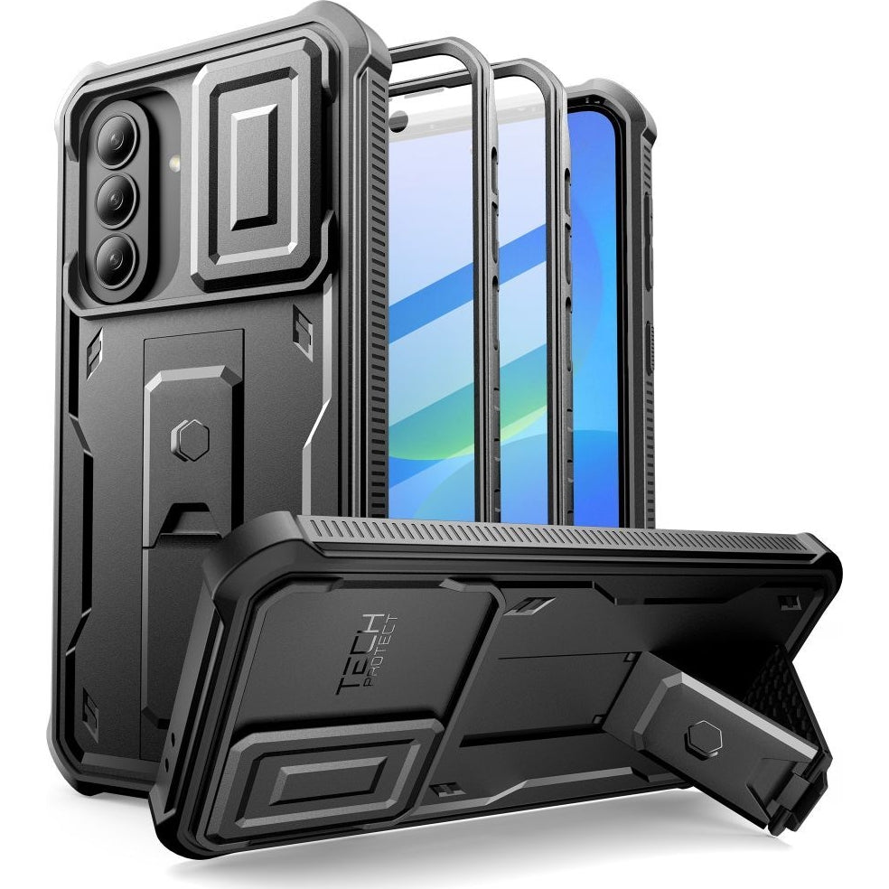Handyhülle für Galaxy A36 / A37 5G, Tech-Protect Kevlar Cam Plus 2-Set, Schwarz