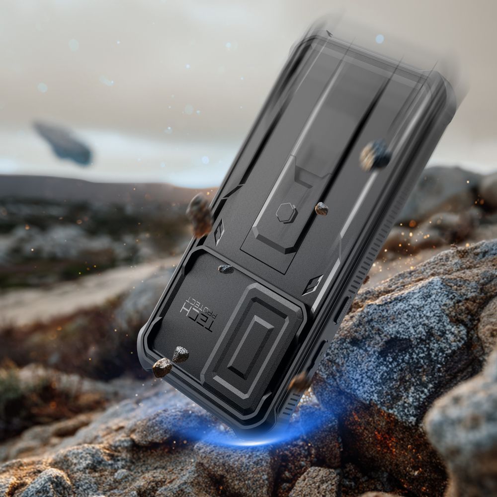 Handyhülle für Galaxy A36 / A37 5G, Tech-Protect Kevlar Cam Plus 2-Set, Schwarz