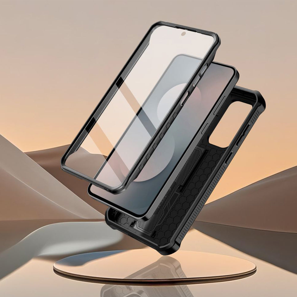 Handyhülle für Galaxy S25 FE, Tech-Protect Kevlar Cam Plus, Schwarz
