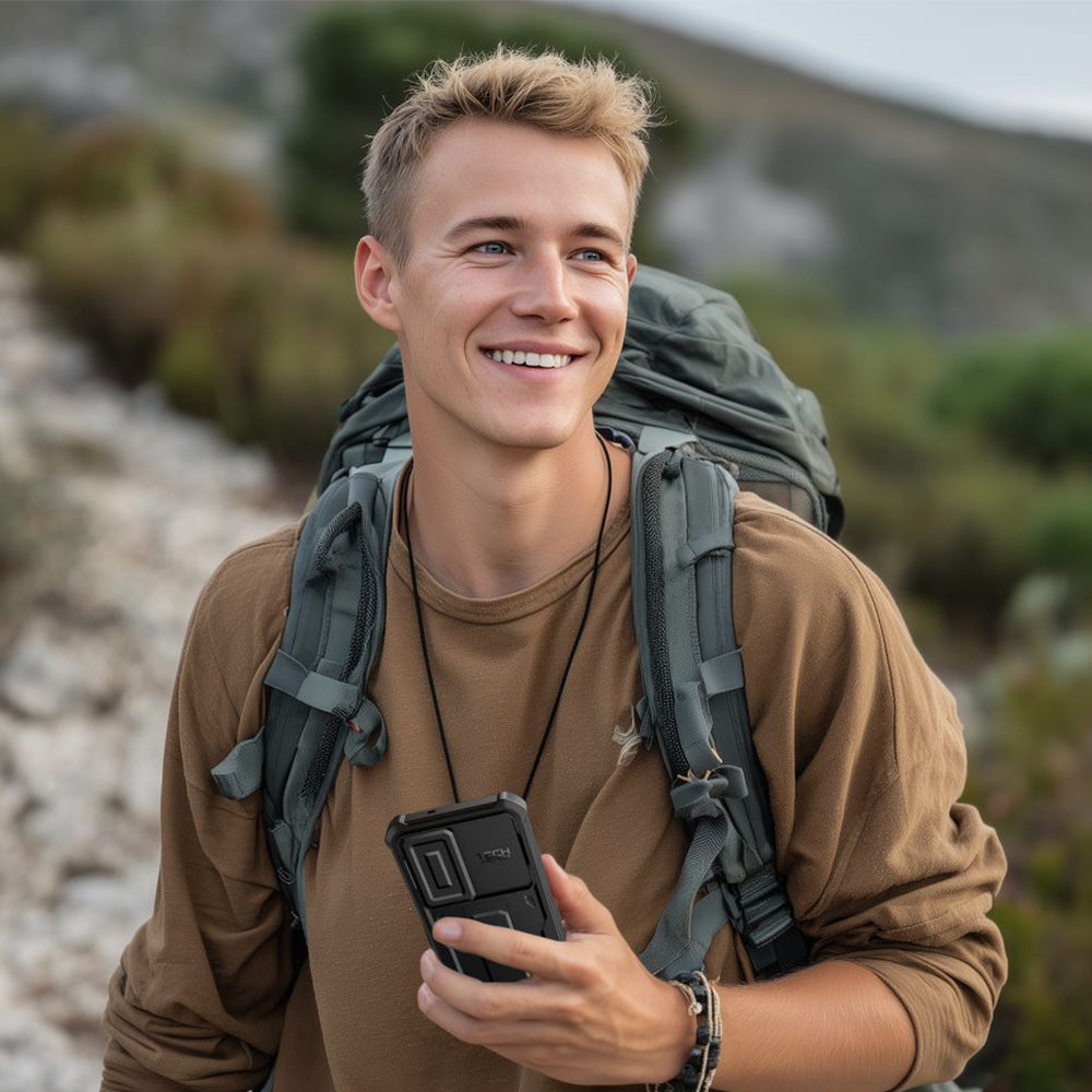 Handyhülle für Galaxy S25 FE, Tech-Protect Kevlar Cam Plus, Schwarz