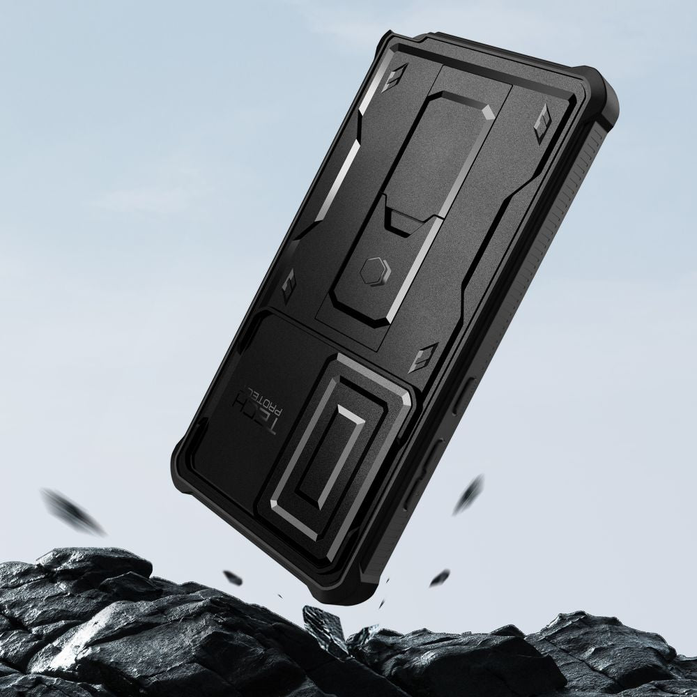 Handyhülle für Samsung Galaxy S25 Ultra, Tech-Protect Kevlar Cam Plus, Schwarz