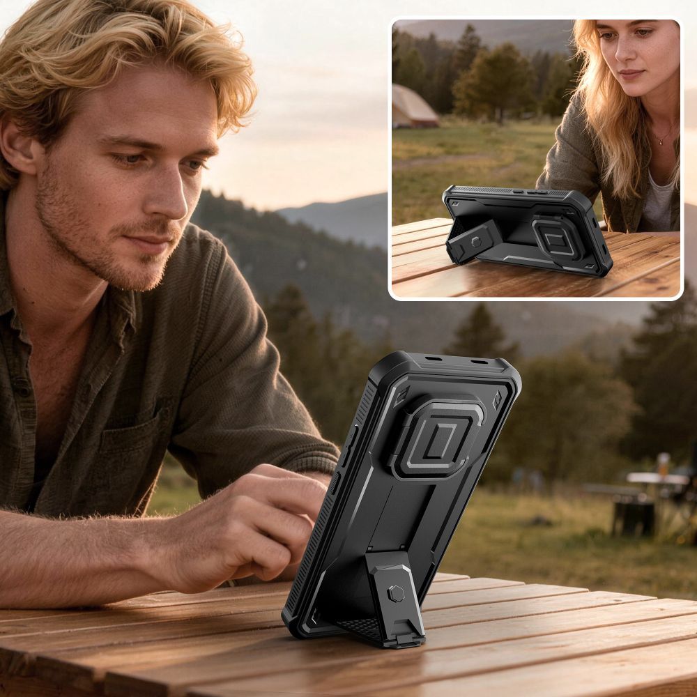 Handyhülle für Xiaomi Redmi Note 15 Pro 5G, Tech-Protect Kevlar Cam Plus 2-Set, Schwarz