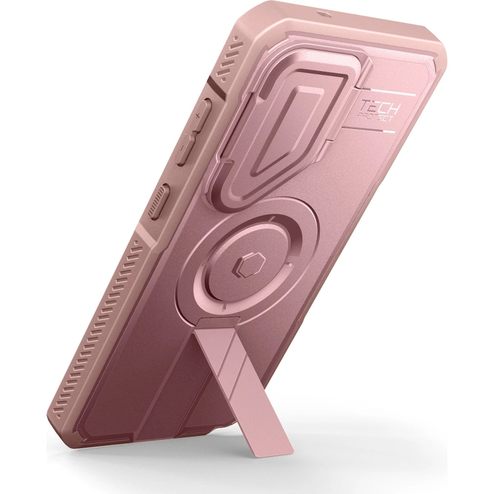 Handyhülle mit Kameraschutz für Galaxy S26 Ultra, Tech-Protect Kevlar MagSafe, 2er-Set mit 2 Rahmen, Rosa