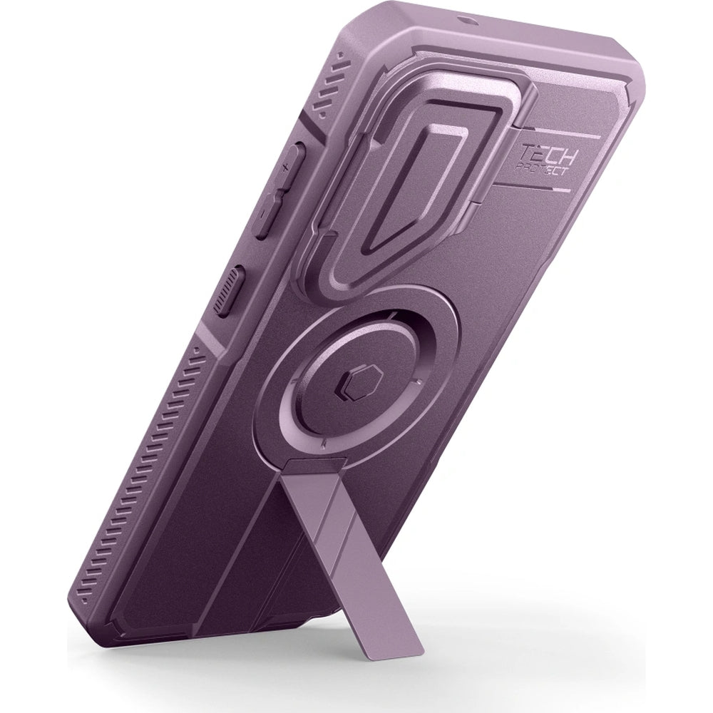 Handyhülle mit Kameraschutz für Galaxy S26 Ultra, Tech-Protect Kevlar MagSafe, 2er-Set mit 2 Rahmen, Violett