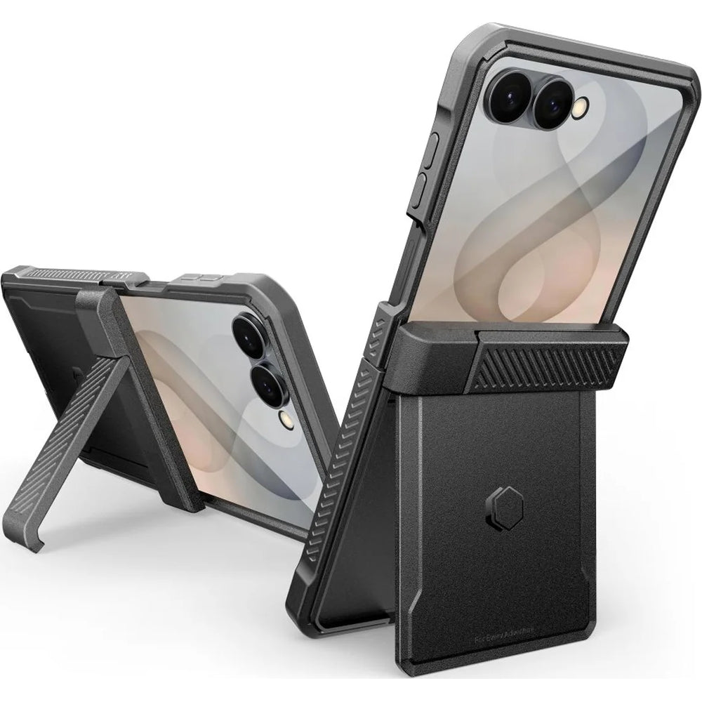 Handyhülle 360° für Galaxy Z Flip8, Tech- Protect Kevlar Pro, Schwarz (2/8)