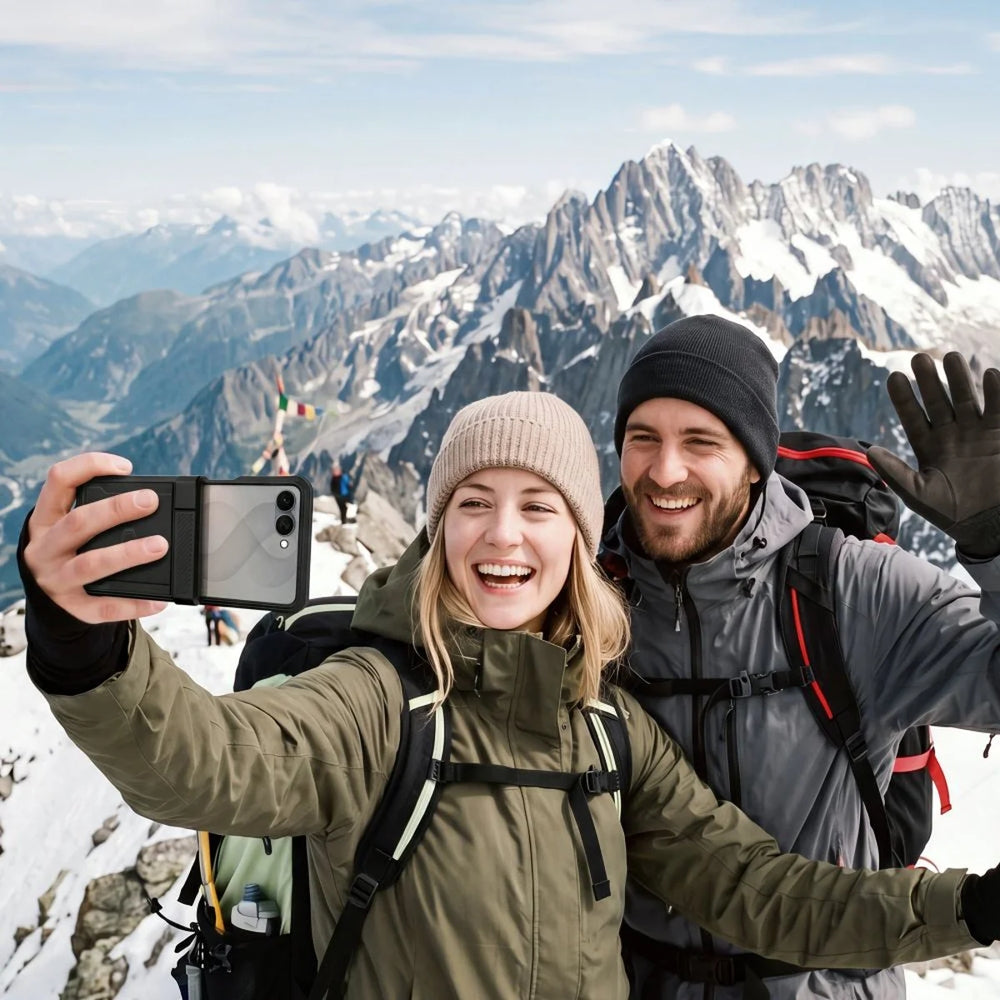 Handyhülle 360° für Galaxy Z Flip8, Tech- Protect Kevlar Pro, Schwarz (5/8)