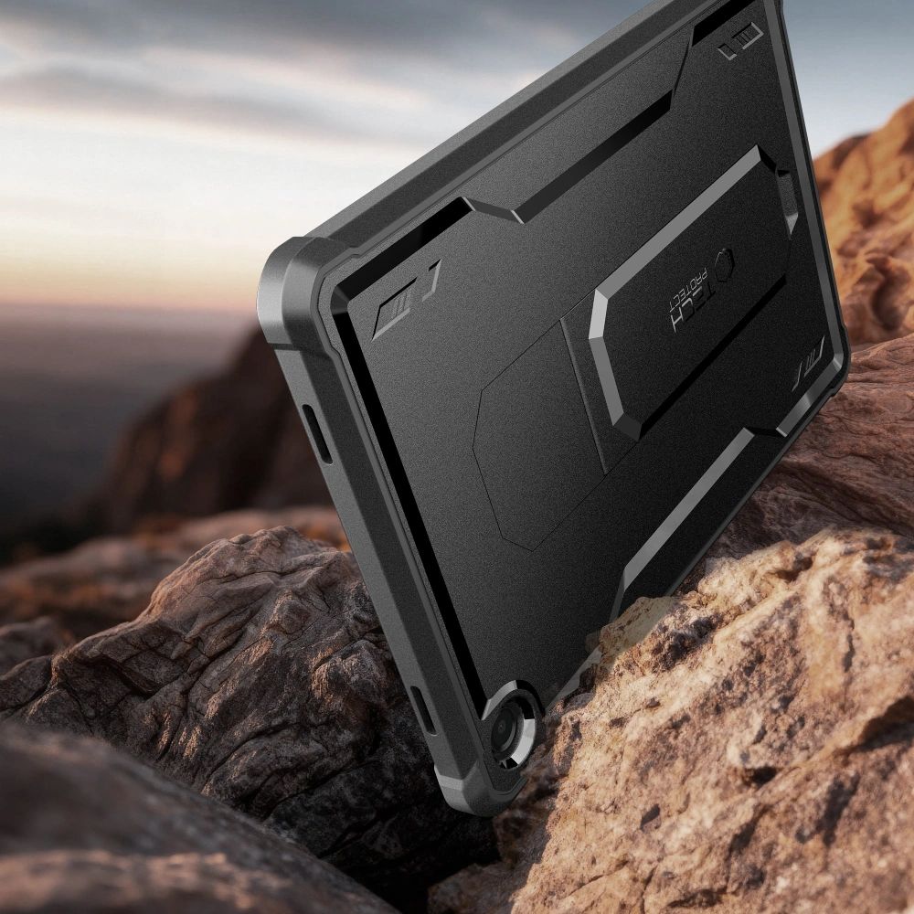 Schutzhülle mit Bildschirmschutz Tech-Protect Kevlar Pro für Galaxy Tab A11 Plus / A9 Plus, Schwarz