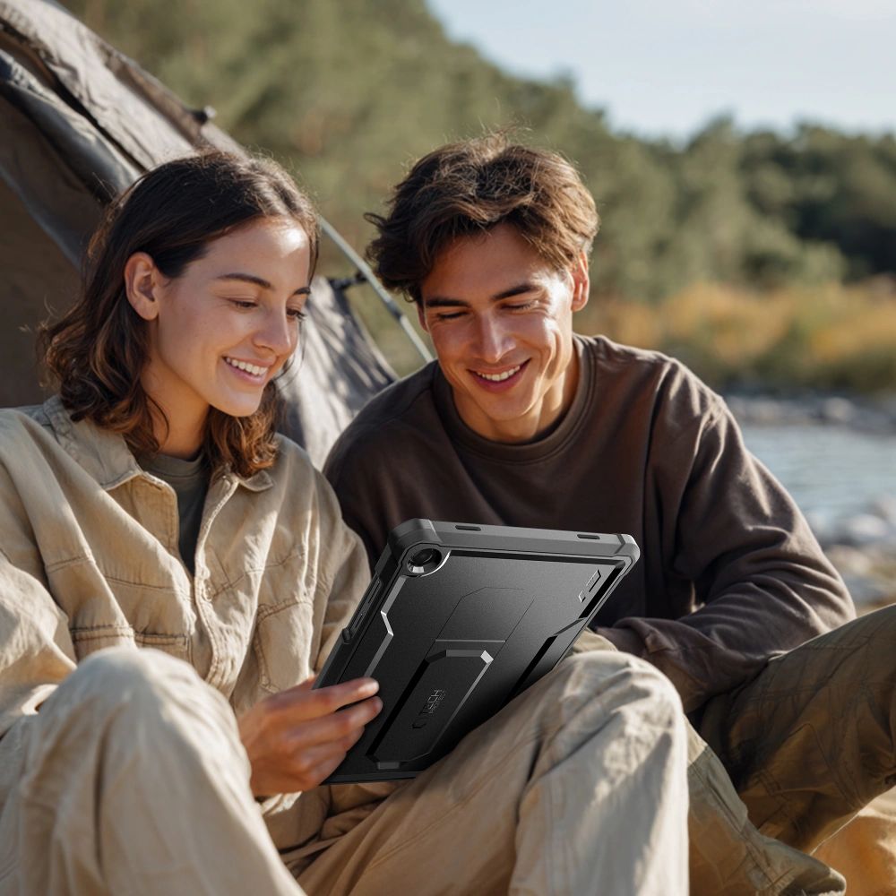 Schutzhülle mit Bildschirmschutz Tech-Protect Kevlar Pro für Galaxy Tab A11 Plus / A9 Plus, Schwarz