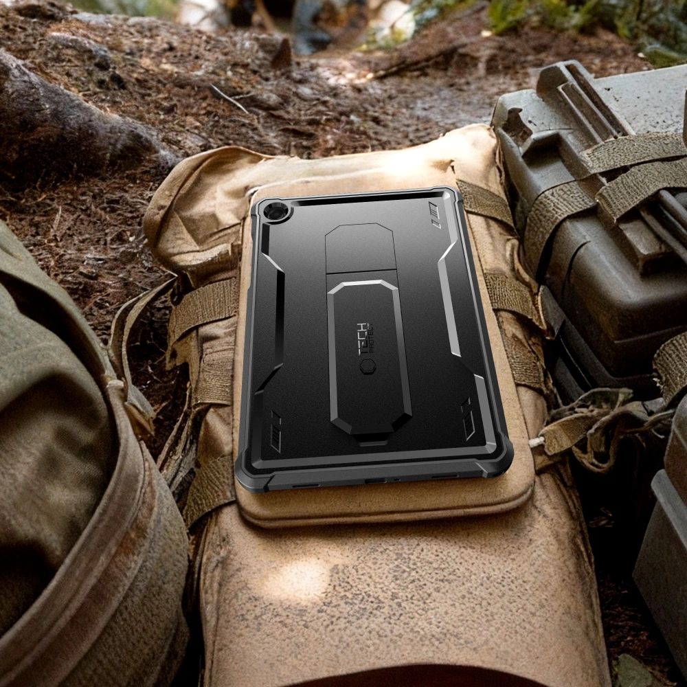 Schutzhülle mit Bildschirmschutz Tech-Protect Kevlar Pro für Galaxy Tab A11 Plus / A9 Plus, Schwarz