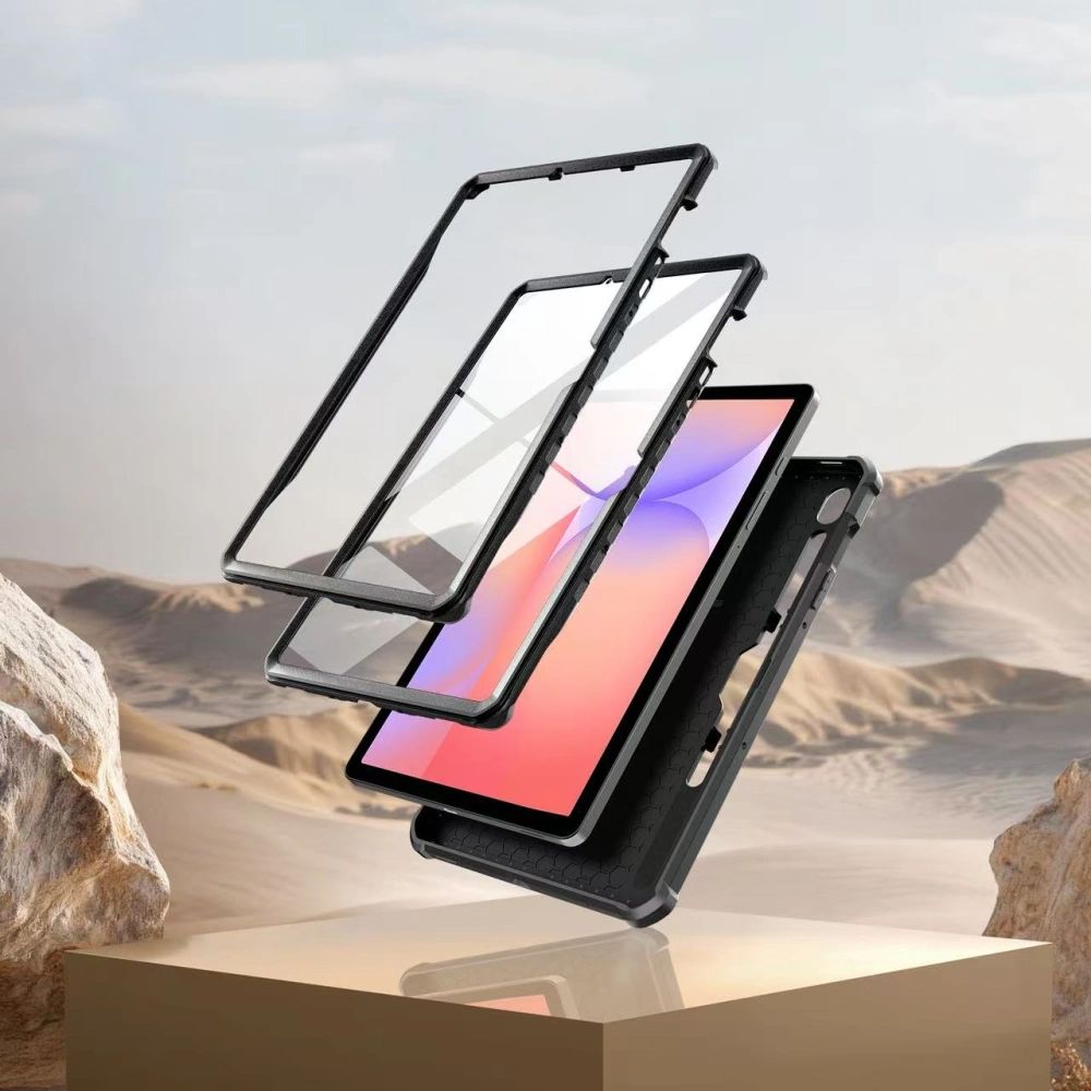 Schutzhülle mit Bildschirmschutz Tech-Protect Kevlar Pro für Galaxy Tab S10 FE / S10 Lite / S9, Schwarz