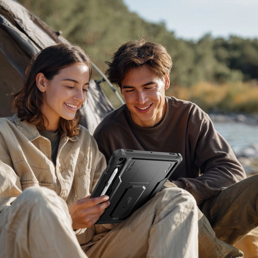 Schutzhülle mit Bildschirmschutz Tech-Protect Kevlar Pro für Galaxy Tab S10 FE / S10 Lite / S9, Schwarz