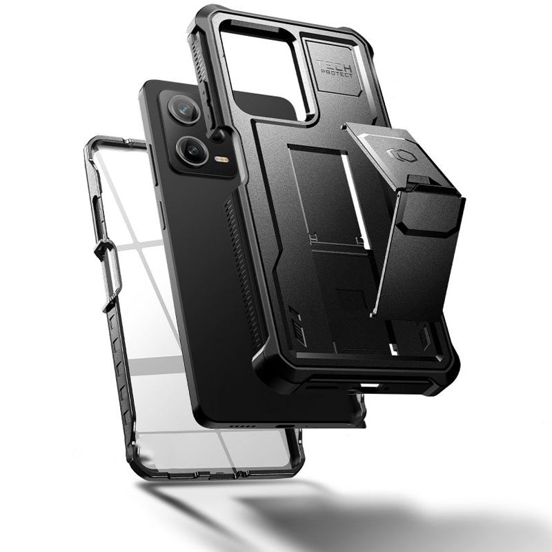 Schutzhülle Tech-Protect Kevlar Pro für Redmi Note 12 Pro 5G / POCO X5 Pro 5G, Schwarz