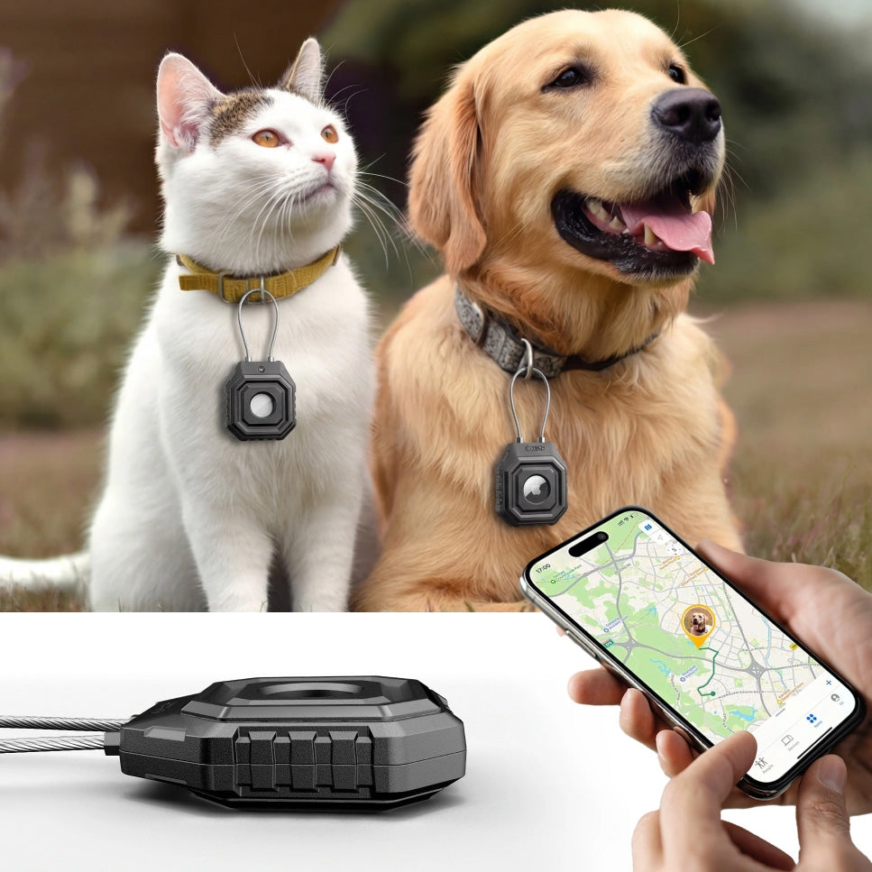 Schutzhülle / Schlüsselanhänger für Apple AirTag 1 / 2, Tech-Protect Kevlar Seal, Schwarz