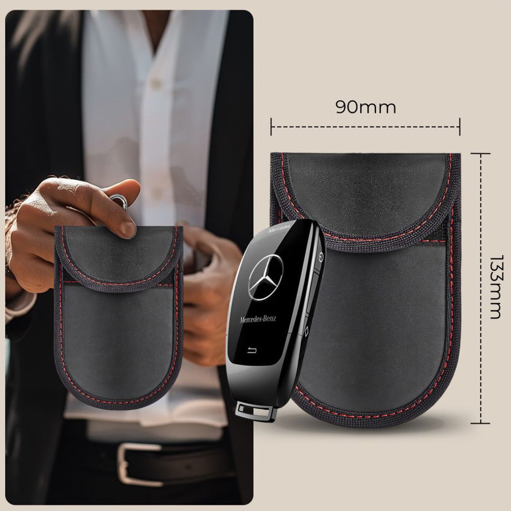 Schutzhülle Faradayscher Käfig, Tech-Protect KLR100 Pouch Keyless RFID Signal Blocker Case, Schwarz-Rot