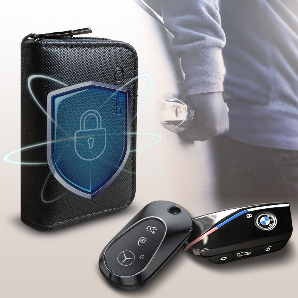 Schutzhülle Faradayscher Käfig Tech-Protect KLR300 Pouch Keyless RFID Signal Blocker Case, Schwarz