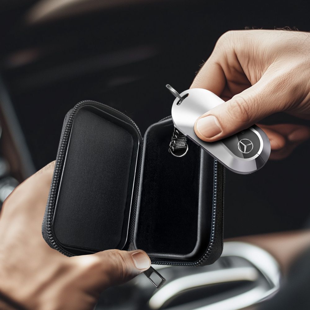 Schutzhülle Faradayscher Käfig Tech-Protect KLR300 Pouch Keyless RFID Signal Blocker Case, Schwarz