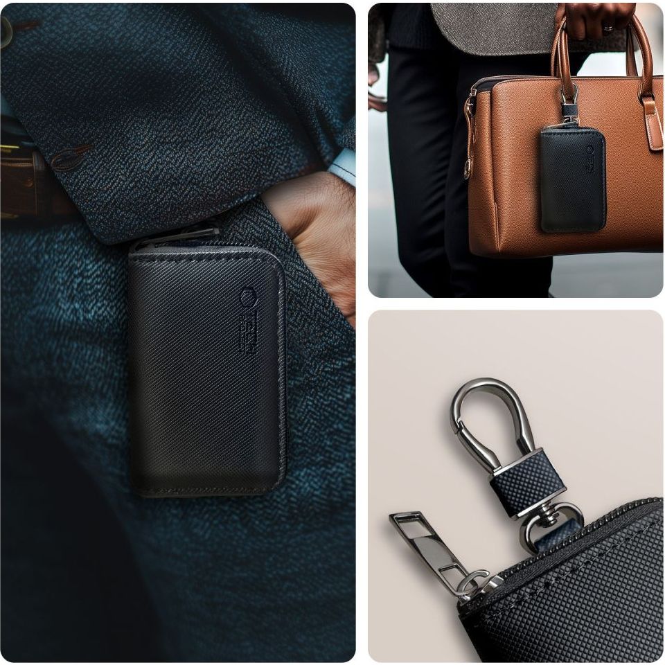 Schutzhülle Faradayscher Käfig Tech-Protect KLR300 Pouch Keyless RFID Signal Blocker Case, Schwarz