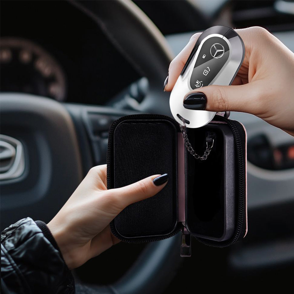 Schutzhülle Faradayscher Käfig, Tech-Protect KLR300 Pouch Keyless RFID Signal Blocker Case, Hellrosa