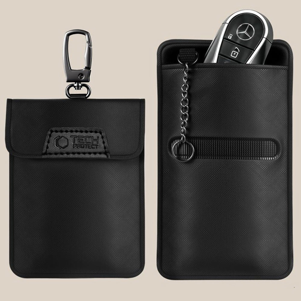 Schutzhülle Faradayscher Käfig, Tech-Protect KLR400 Pouch Keyless RFID Signal Blocker Case, Schwarz