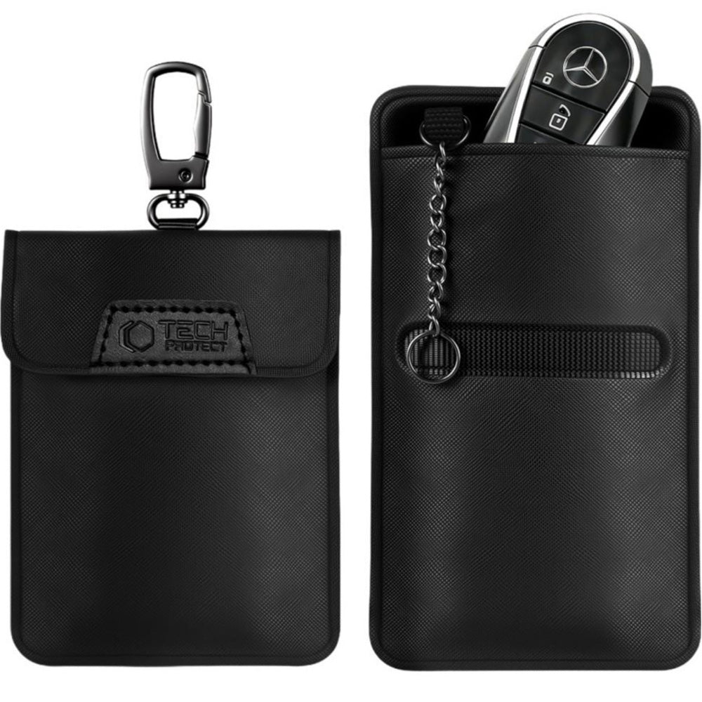 Schutzhülle Faradayscher Käfig, Tech-Protect KLR400 Pouch Keyless RFID Signal Blocker Case, Schwarz
