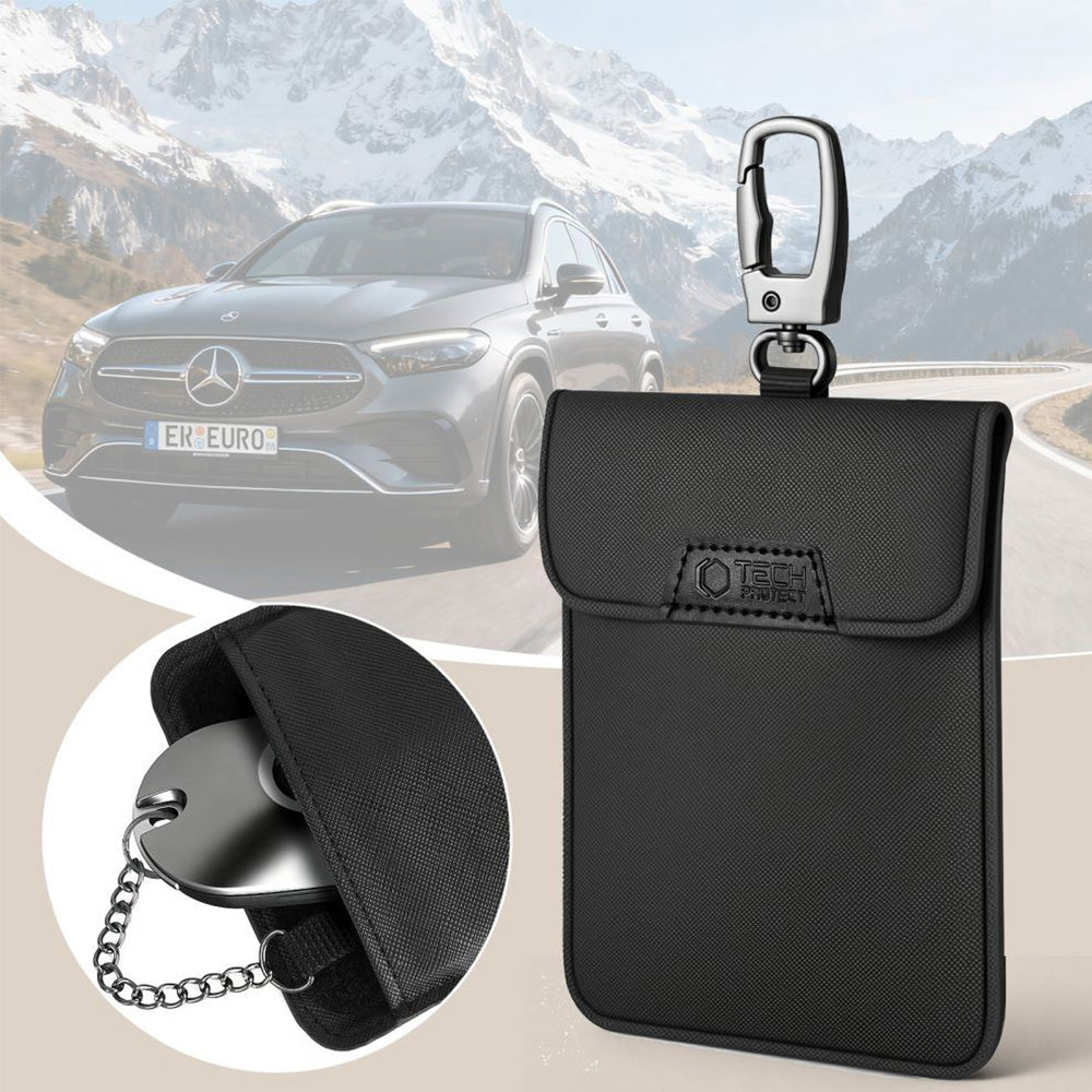 Schutzhülle Faradayscher Käfig, Tech-Protect KLR400 Pouch Keyless RFID Signal Blocker Case, Schwarz