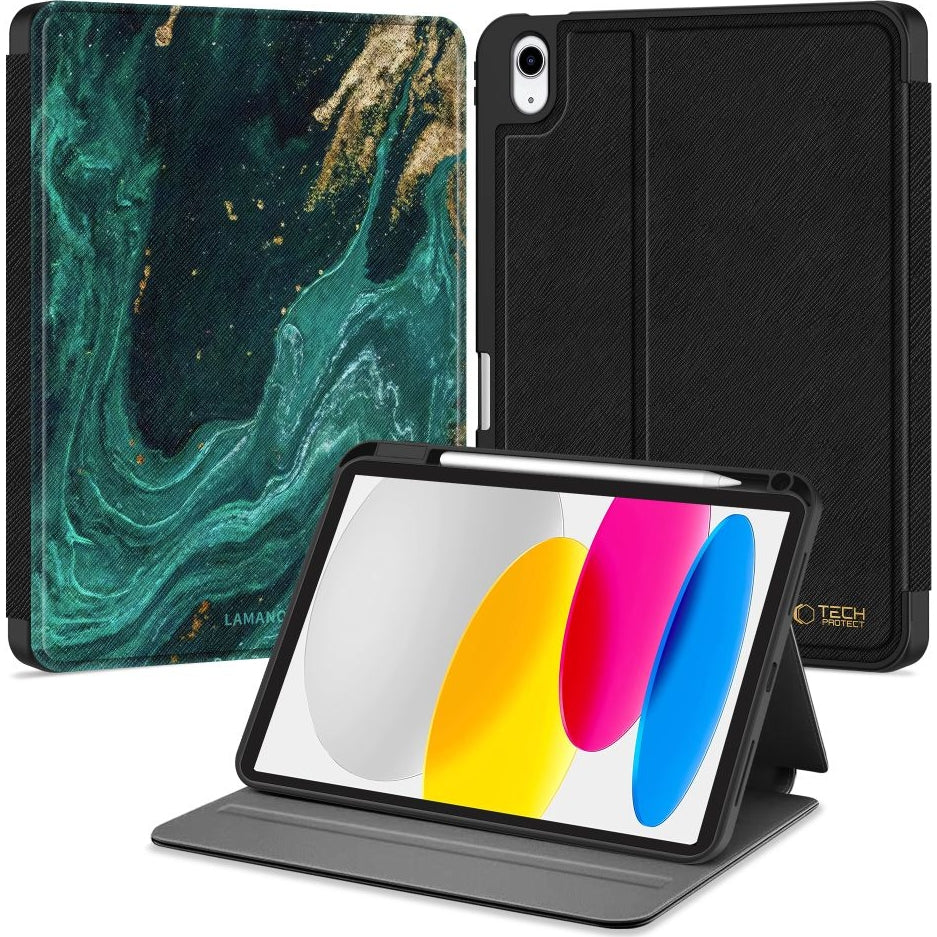 Schutzhülle für Apple iPad 11 2025 / 10.9 2022, Tech-Protect Lamano, Grün