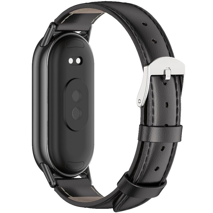Armband Tech Protect Leatherfit für Xiaomi Smart Band 8 / 8 NFC, Schwarz