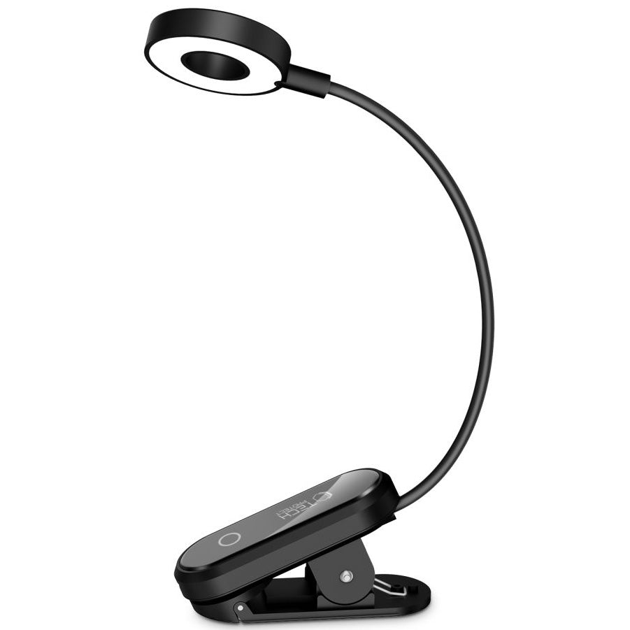 LED Clip Lampe mit Akku, Tech-Protect LL100 Clip Reading Light, 300 mAh, 3000K/ 4500K/ 6000K, Schwarz